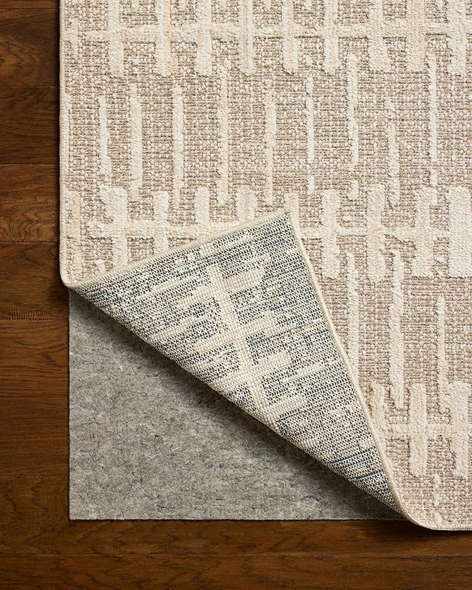 Loloi Amber Lewis Bexley Collection BEX-02 Taupe/Natural 2'-7" x 12'-0" Runner Rug Neutral, Textured, Living, Bedroom, Dining, Carpet