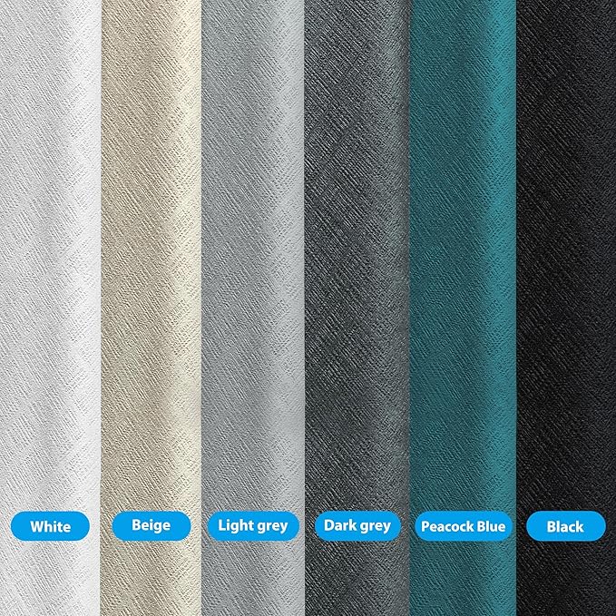 Room Divider Curtains Total Blackout Privacy Curtain Panel Room Thermal Insulated Noise Reduction Curtains for Bedroom Window Living Room Ceiling Track Curtain W 15 ft × H 8 ft Azure Blue