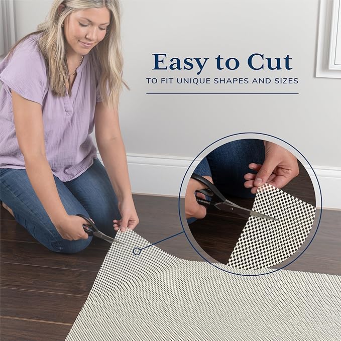 Veken Runner Rug Pad Gripper for Hardwood Floors, Non Slip 2.5x10 Ft Rug Pads for Area Rugs, Thick Rug Grippers for Tile Floors, Under Carpet Anti Skid Mat, Keep Your Rugs Safe and in Place