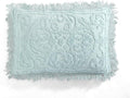 Beatrice Home Fashions Medallion Chenille Bedspread, Standard Sham, Blue