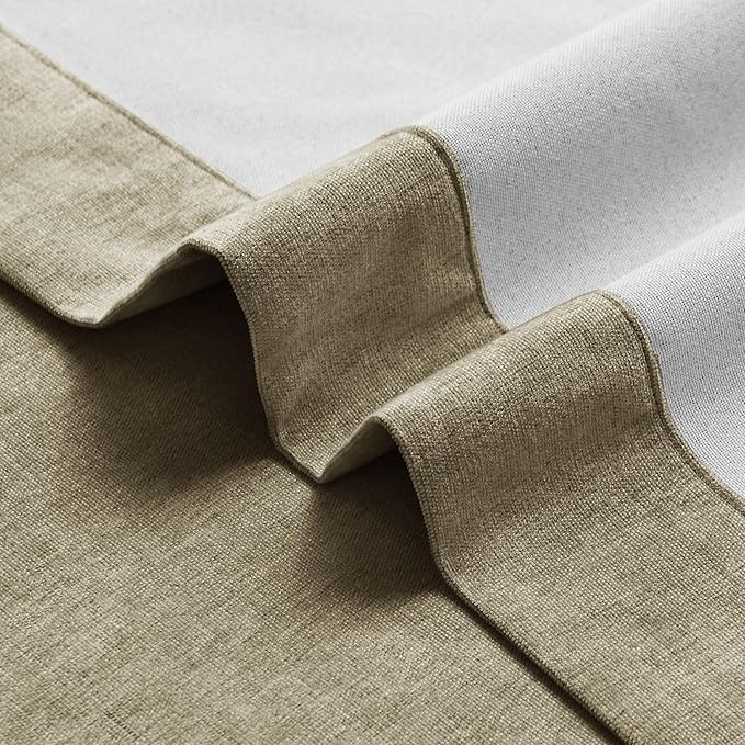 Macochico Full Blackout Curtains 84 Inches Long Insulated Noise Reducing Chenille Curtains for Living Room Bedroom Nursery Auditorium Soil Brown Curtains with Tieback Grommet 72" Wx84 L 1 Panel