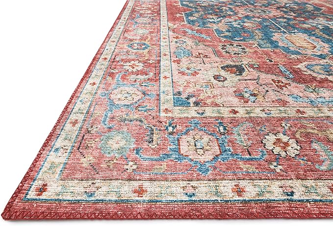 Loloi Skye Collection SKY-05 Brick/Ocean 2'-0" x 5'-0" Accent Rug