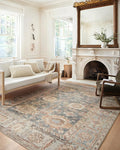 Loloi Margot Collection MAT-03 Ocean/Spice 2'-6" x 7'-6" Runner Rug feat. CloudPile, No-Shed Easy Clean Large Patterned Area Rug for Living Room, Bedroom, Dining Area