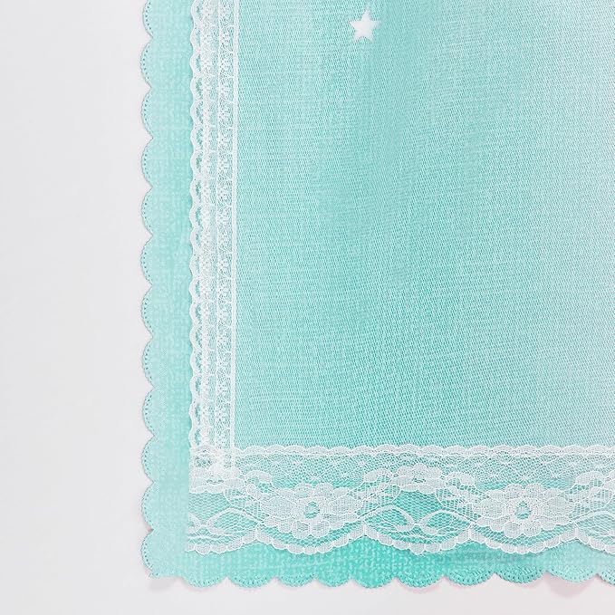 XiDi Curtains for Bedroom Decor, Rainbow PinkPuGreen-34-45