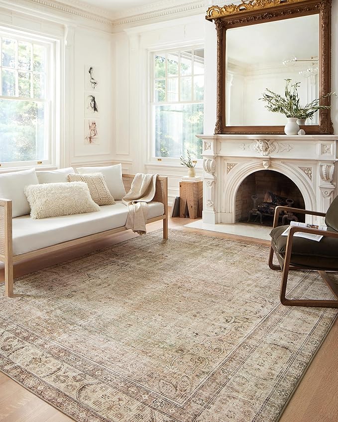 Loloi Margot Collection MAT-01 Antique/Sage 8'-6" x 11'-6" Area Rug feat. CloudPile, No-Shed Easy Clean Large Patterned Area Rug for Living Room, Bedroom, Dining Area