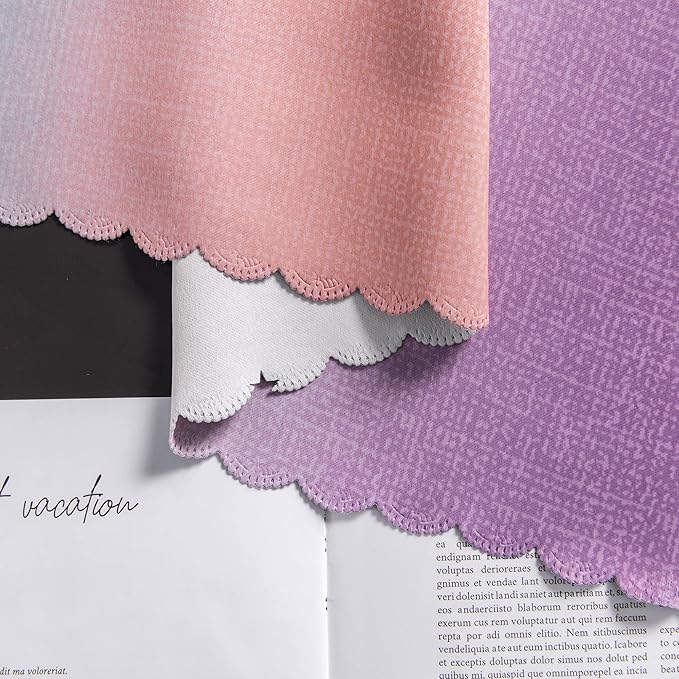 XiDi Curtains for Bedroom Decor, Rainbow GreyPinkPu-52-90
