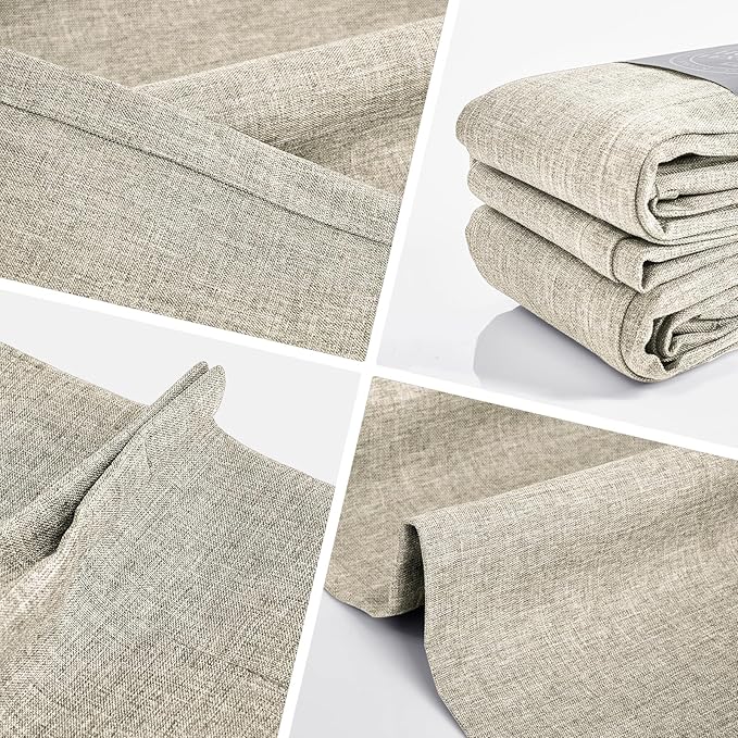 WdFour 42x45 Inch Pinch Pleated Blackout Cafe Curtains - Pack of 2, 100% Light Blocking Back Tab Drapes for Half Windows, Kitchen & Bathroom Short Curtains (Hemp Gray)