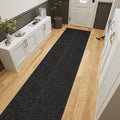 Ottomanson Commercial Scrape Rib Entry Mat – Heavy Duty Ribbed Floor Mat for High Traffic – Non Slip Rubber Back, Waterproof – Indoor Outdoor Use for Offices, Schools, Lobbies, 2' x 16', Black