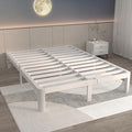 ITIMIDI 10 Inch Full White Bed Frames with Metal Gaskets,Metal Platform Bed Frame Full Size, Heavy Duty Steel Support 3000 LBS, No Box Spring Needed, Anti-Slip Mattress Stopper, Easy Assembly