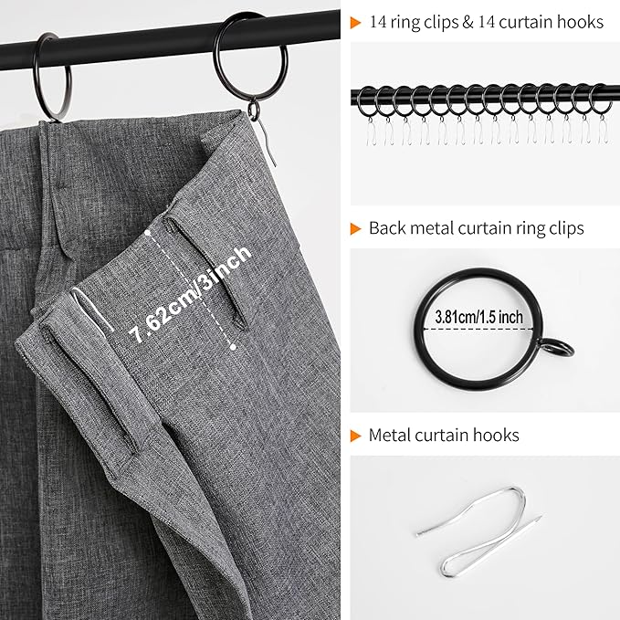 WdFour 42x36 Inch Pinch Pleated Blackout Cafe Curtains - Pack of 2, 100% Light Blocking Back Tab Drapes for Half Windows, Kitchen & Bathroom Short Curtains in Dark Gray