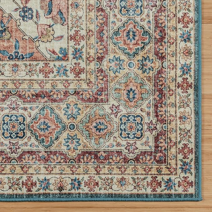 Gertmenian Indoor Boho Area Rug - 8x10 Large, Non Slip, Super Strong, Ideal for High Traffic Areas in Bedroom, Living Room, Kitchen - Cinzia, Bronze, 28508