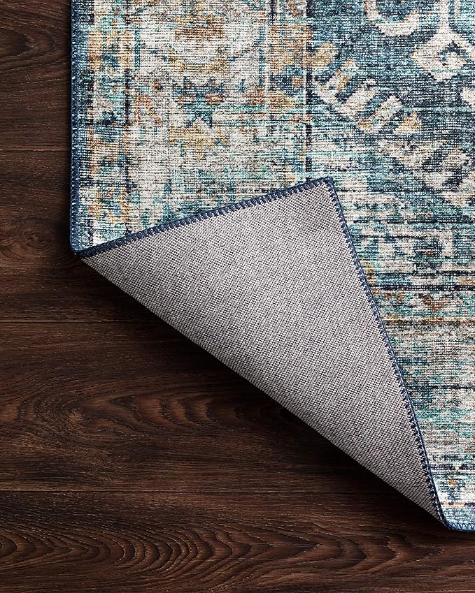 Loloi II Skye Collection SKY-03 Denim/Natural 7'-6" x 9'-6" Area Rug