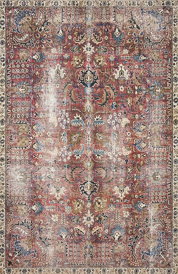 Loloi Chris Loves Julia Jules Collection JUL-01 Merlot/Multi 2'-6'' x 7'-6'', .13" Pile Height, Runner Rug