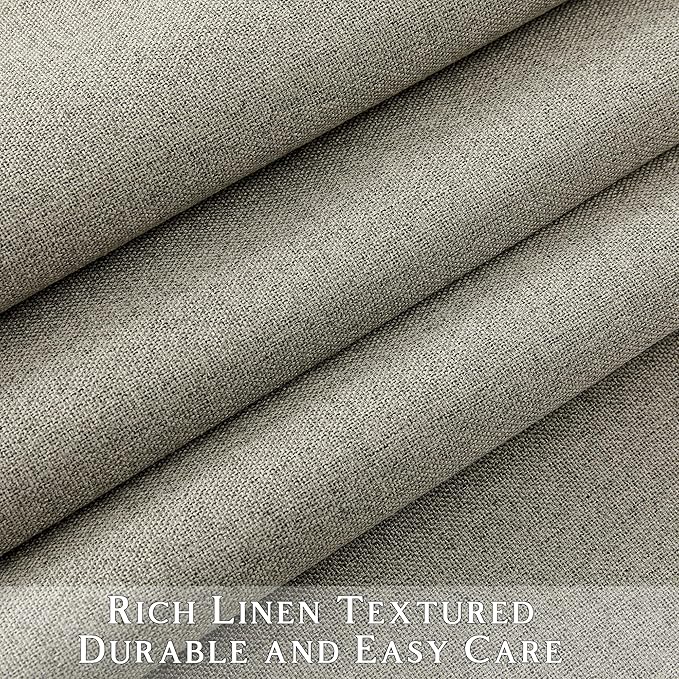 ChrisDowa 100% Blackout Sand Solid Curtains 63 Inches Long 2 Panels for Bedroom Living Room,Farmhouse Room Darkening Thermal Insulated Soundproof Grommet Top Window Treatment Drapes,52x63