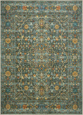 Keen Home Design 9x12 Rug - Machine Washable Area Rug with Non-Slip Backing, Ideal for Living Room, Dining Room, Bedroom - Vintage, Easy Clean, Durable, Low Pile Rug - (9' x 12')
