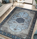 Keen Home Design 9x12 Rug - Machine Washable Area Rug with Non-Slip Backing, Ideal for Living Room, Dining Room, Bedroom - Vintage, Easy Clean, Durable, Low Pile Rug - (9' x 12')