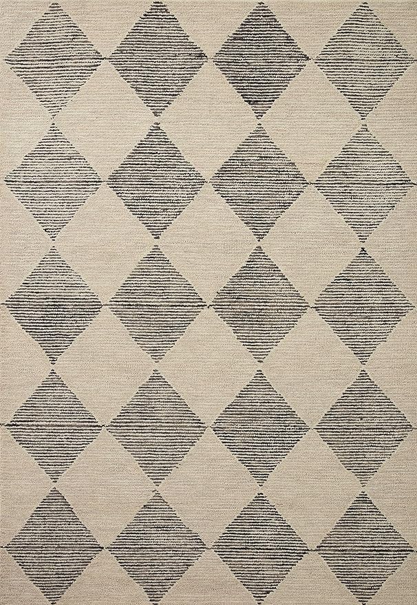 Loloi Chris Loves Julia Francis Collection FRA-01 Beige/Charcoal 5'-0" x 7'-6" Area Rug