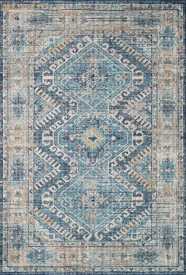 Loloi Skye Collection SKY-03 Denim/Natural 2'-0" x 5'-0" Accent Rug